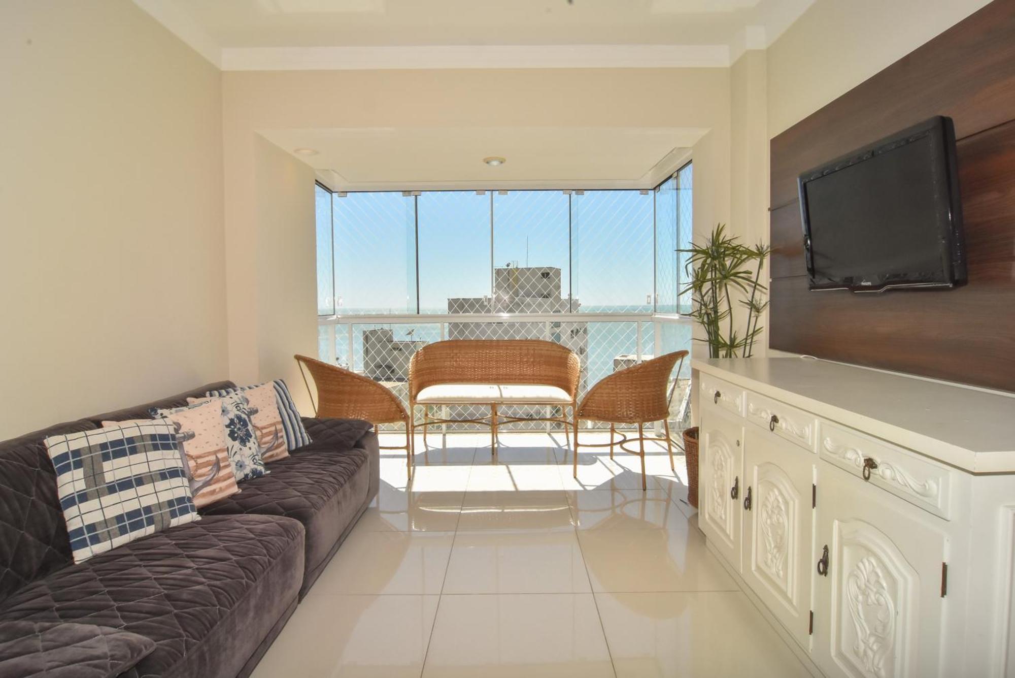 Apartamento Vista Mar Na Quadra Do Atlantico Shopping P1287 *
